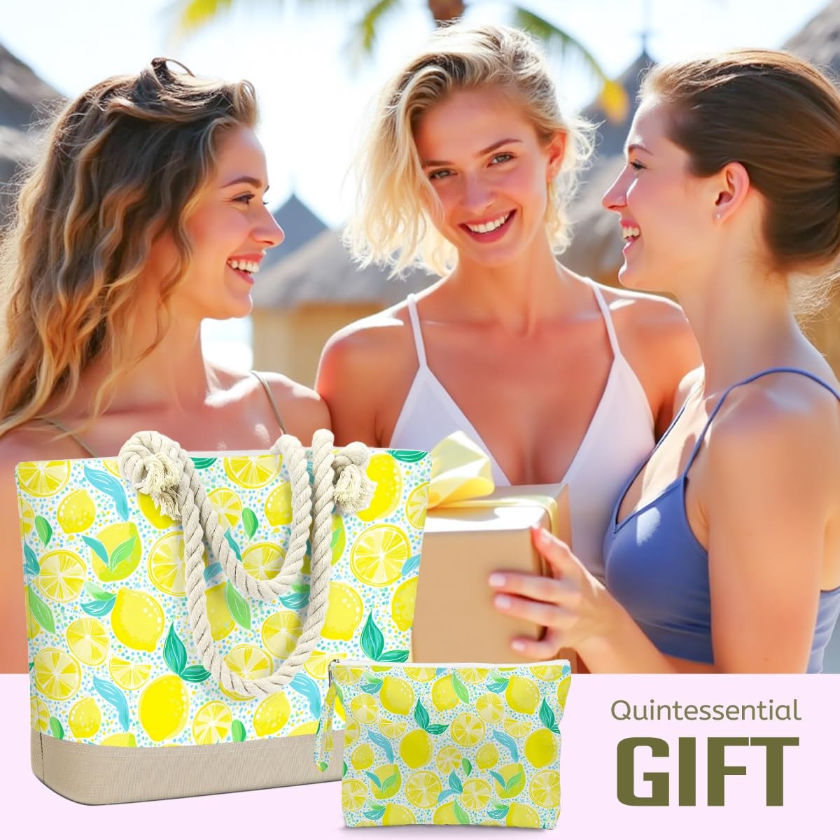 Waterproof Beach & Wet Bag Set for Women - Cosmetic and Tote Bags