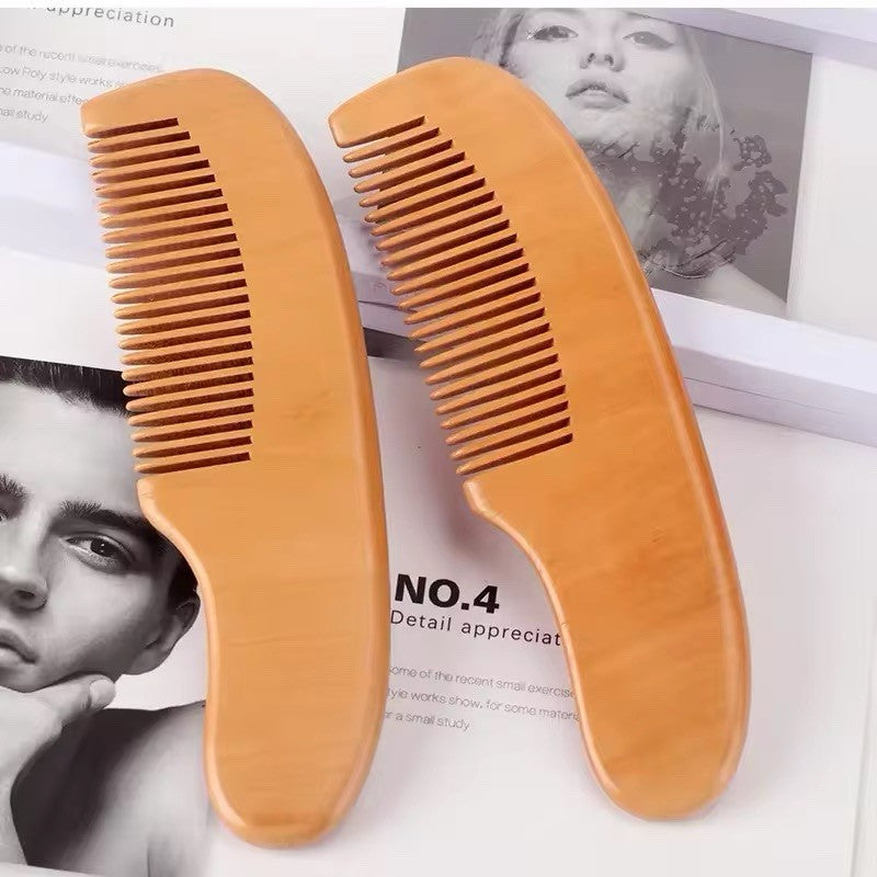 Men's Wooden Beard & Mustache Comb Set - Anti-Static Pocket Travel 2 Pack
