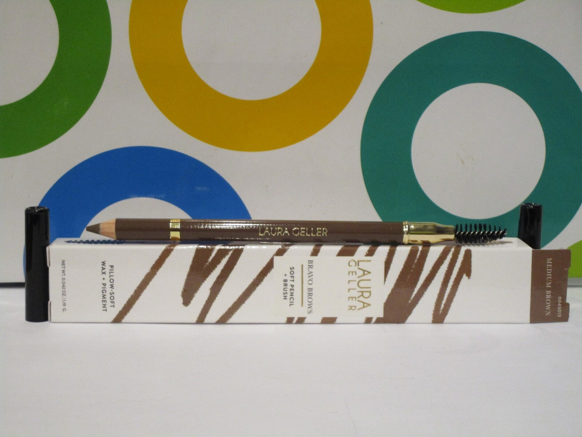 Medium Brown Brow Pencil with Brush - Soft Eyebrow Makeup Tool