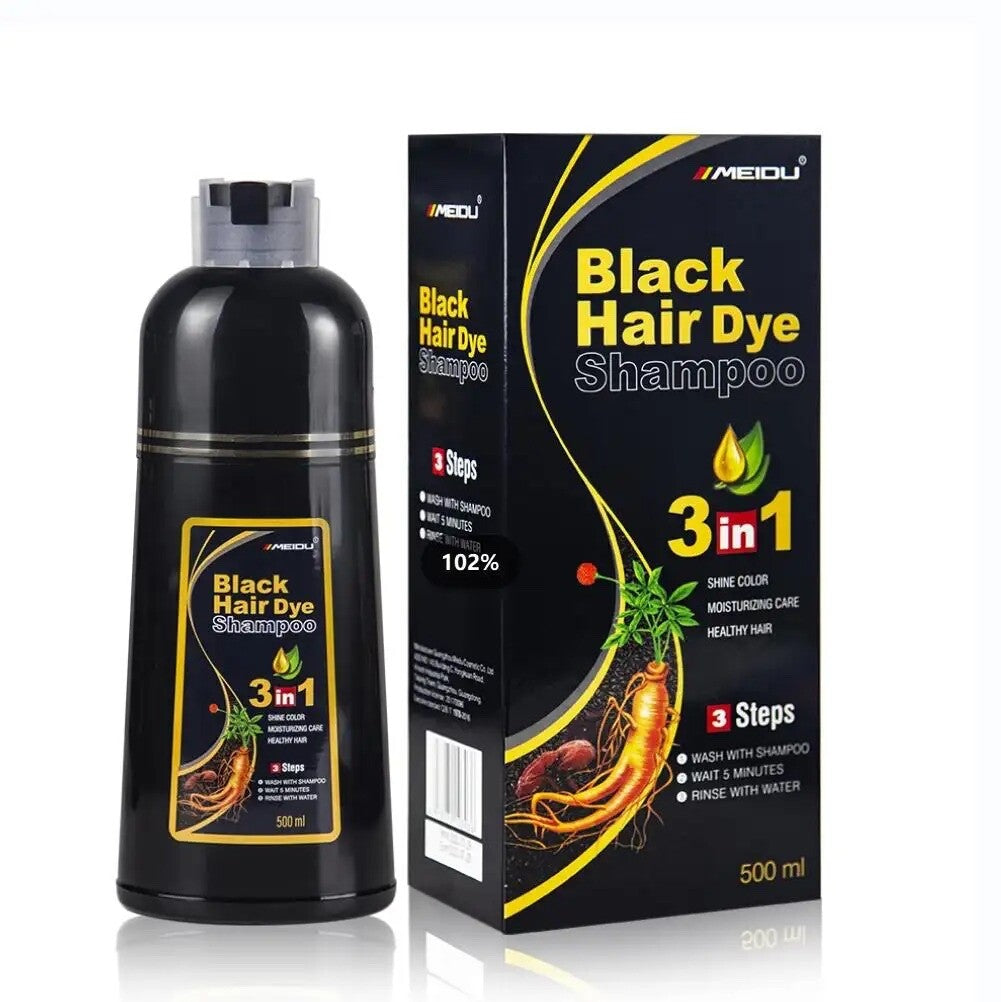 3-in-1 Hair Dye Shampoo 500ml - Multiple Shades