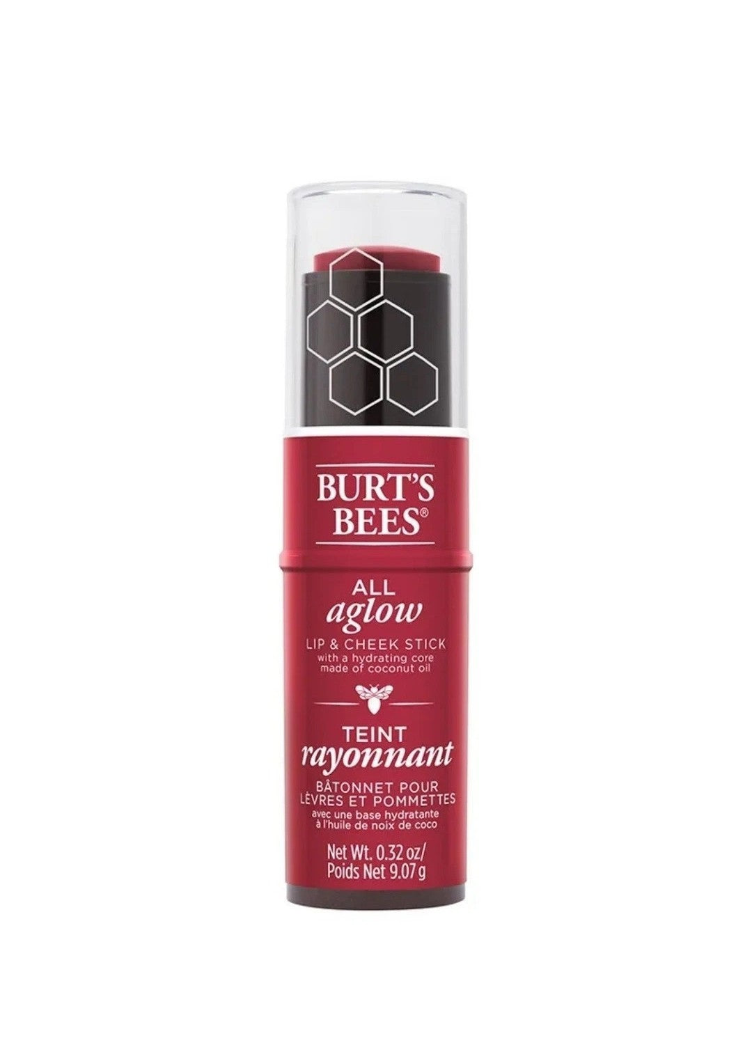 2 Pack Burt's Bees All Aglow Lip & Cheek Stick Dahlia Dew 0.32 oz Sealed