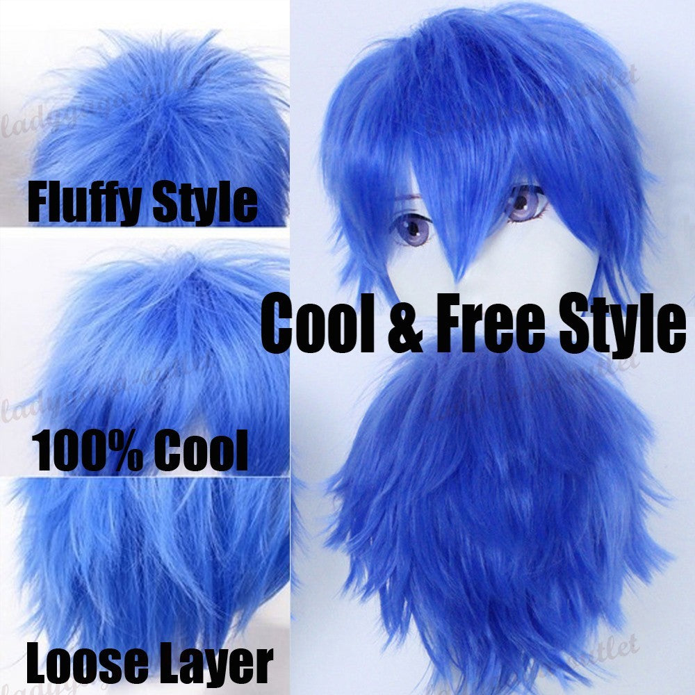Unisex Short Pixie Wig for Cosplay and Costume Parties - Synthetic Hair