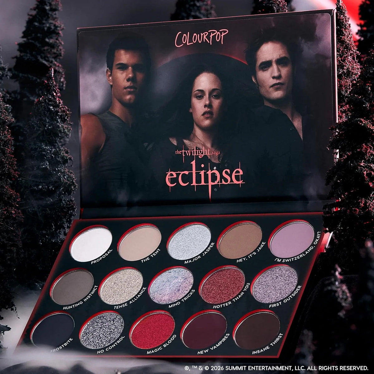 Limited Edition Twilight Saga Eclipse Eyeshadow Palette - 15 Moody Shades, Cruelty-Free Makeup