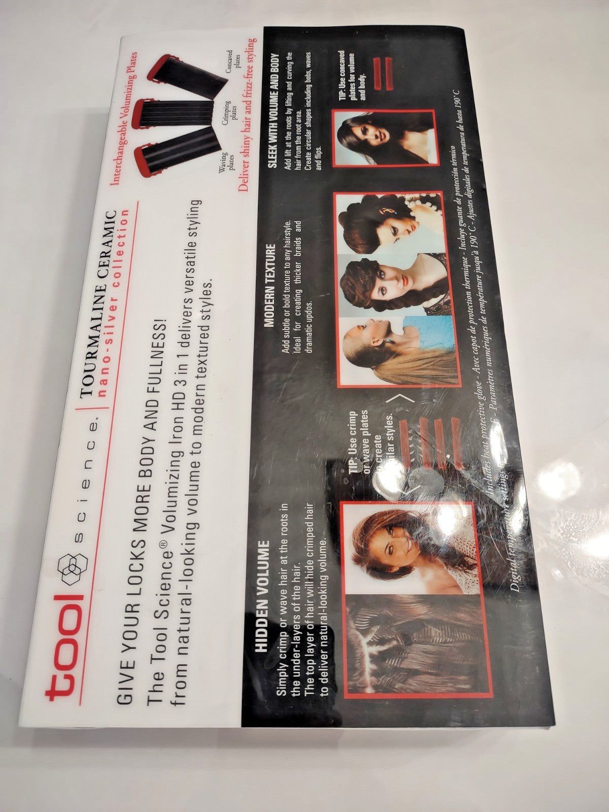 Tourmaline Ceramic Interchangeable Hair Styling Iron – 1.5 Inch Curl/Straighten