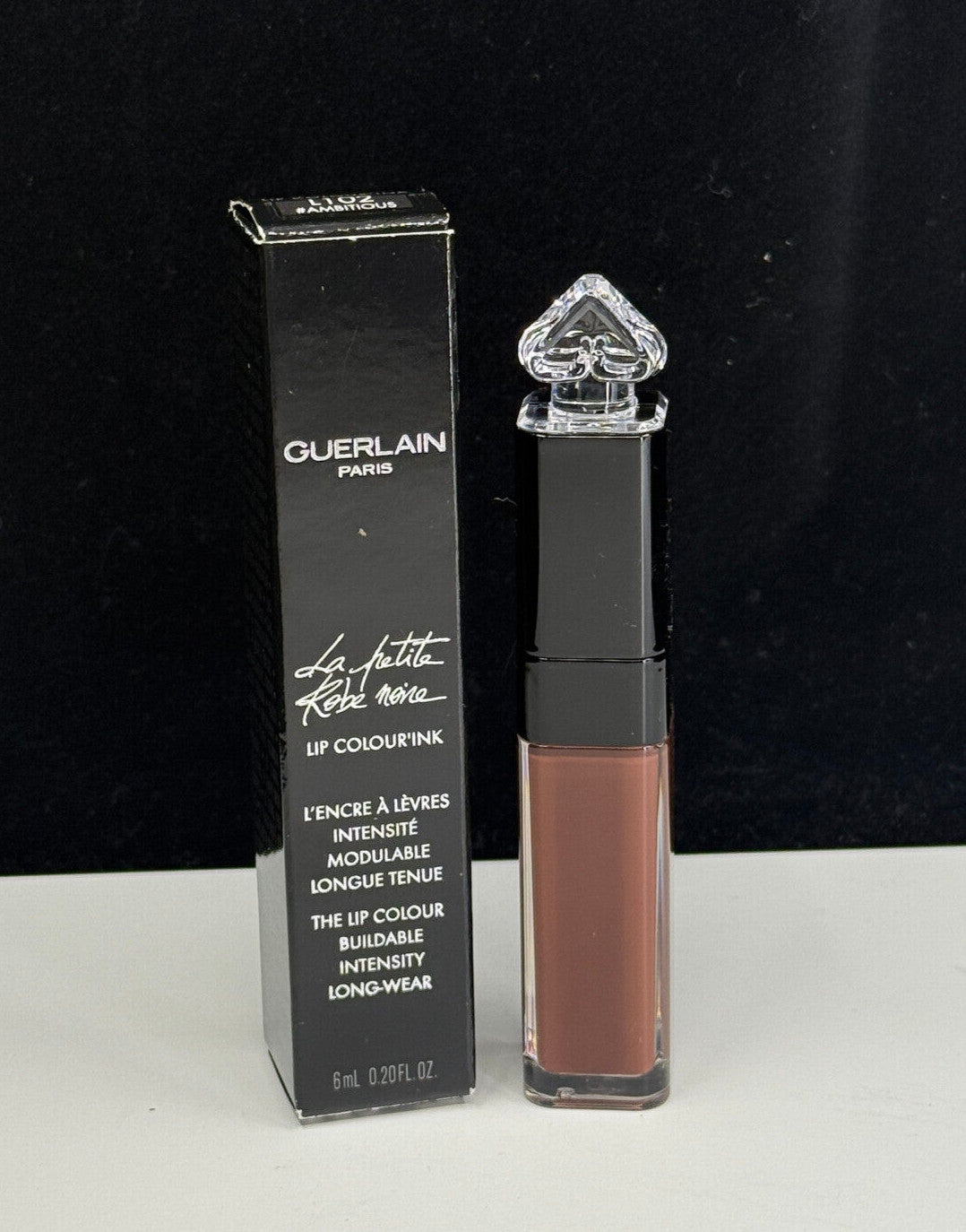 Guerlain La Petite Robe Noire Lip Colourink L102 Ambitious - New in Box