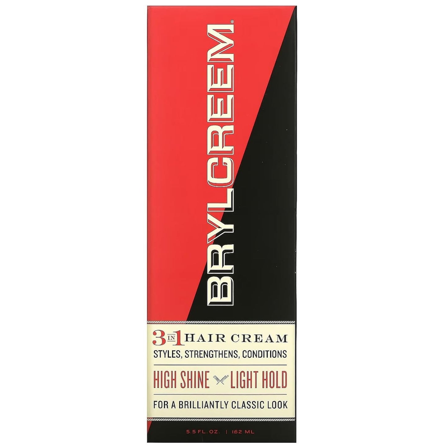 Men's High Shine Hair Cream - Alcohol-Free Styling & Conditioning, 5.5 Oz