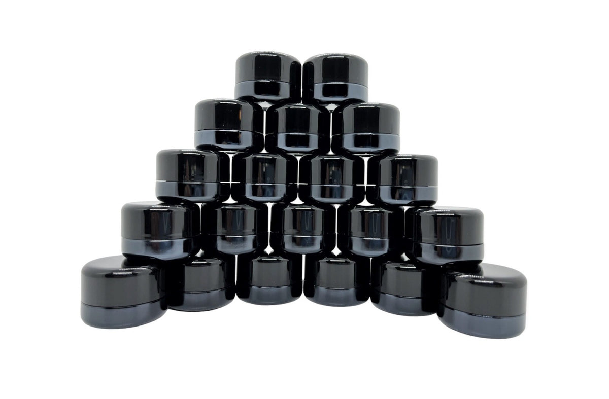 5ml Glass Concentrate Jars with Child Resistant Caps - Bulk Packaging for Waxes & Lip Balm