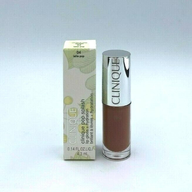 Clinique Lip Gloss Hydrating Lip Color #04 Latte Pop Splash 0.14 oz