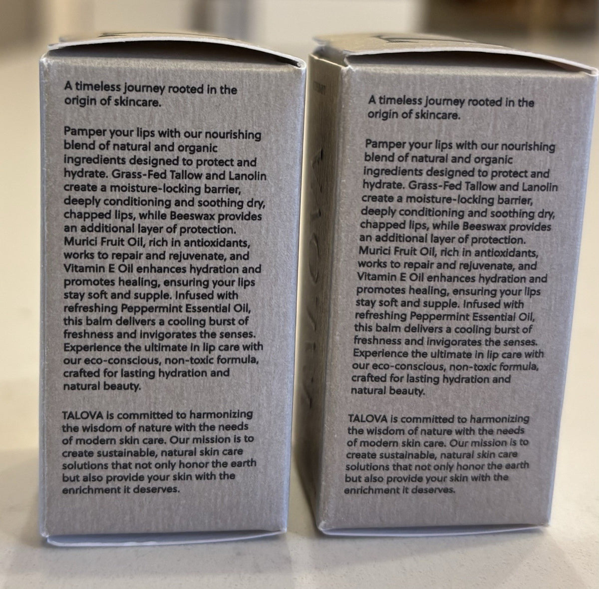 Lip Balm Set - Peppermint, Grass-Fed Tallow, Nourishing Moisturizer