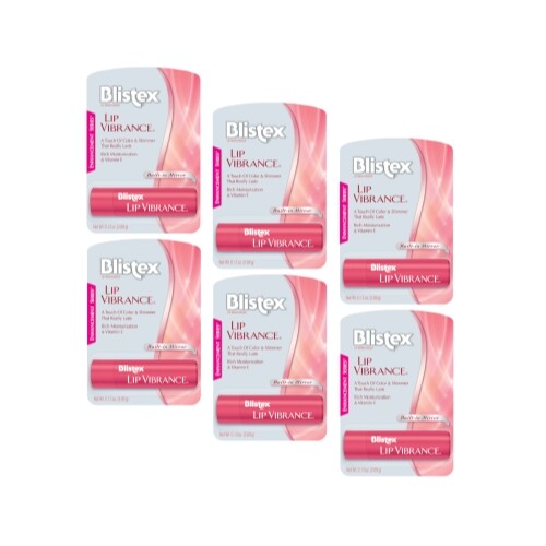 Lip Protectant Balm Set - 6 Pack Blistex Lip Vibrance 0.13 Oz Each