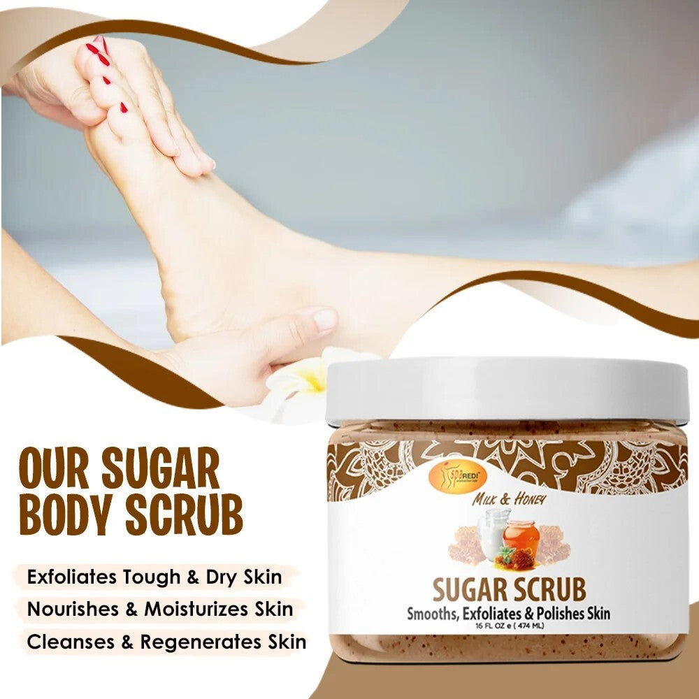 Sugar Body Scrub Milk & Honey 16 oz
