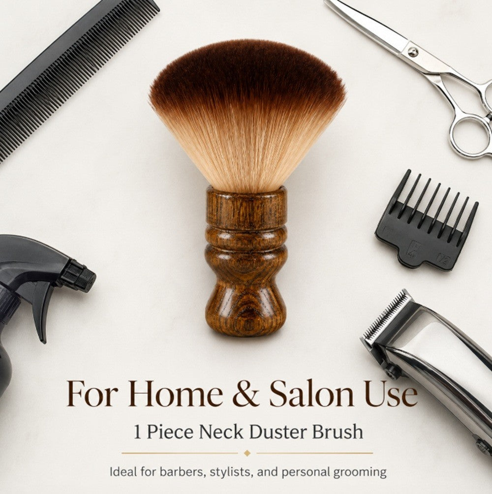 Neck Duster Brush for Haircut & Makeup Powder Removal - Salon & Grooming Tool