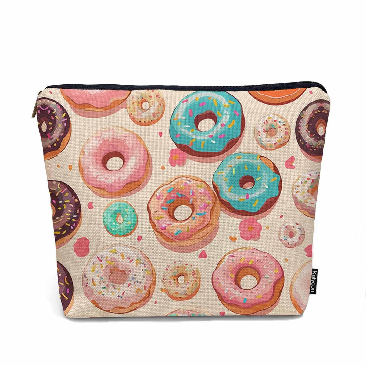 Donuts Cosmetic Bag - Colorful Makeup Pouch with Zipper for Travel