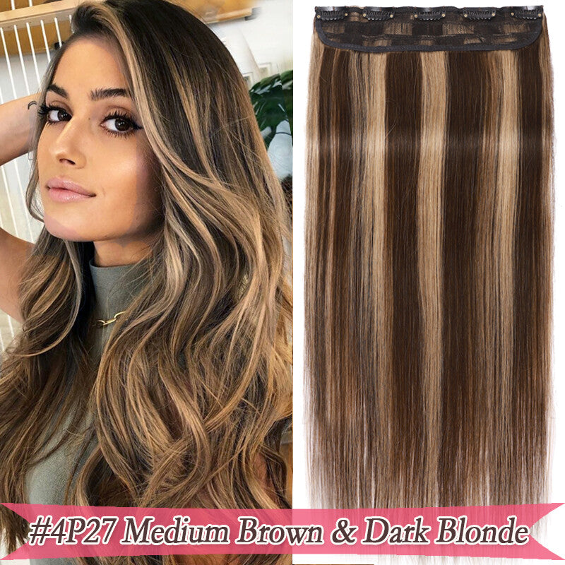 Remy Human Hair Clip-In Extensions 3/4 Full Head Natural Styles 16-20 Inches