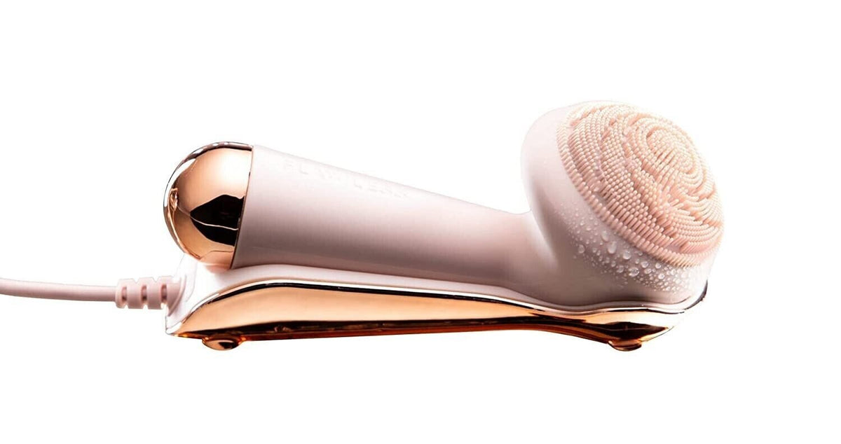 Facial Cleansing System with Massager and Silicone Head - Pink