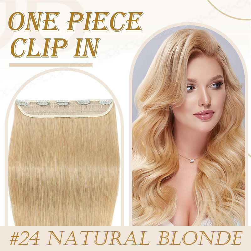 Full Head Clip-In Hair Extensions - 100% Virgin Remy Human Hair Blonde