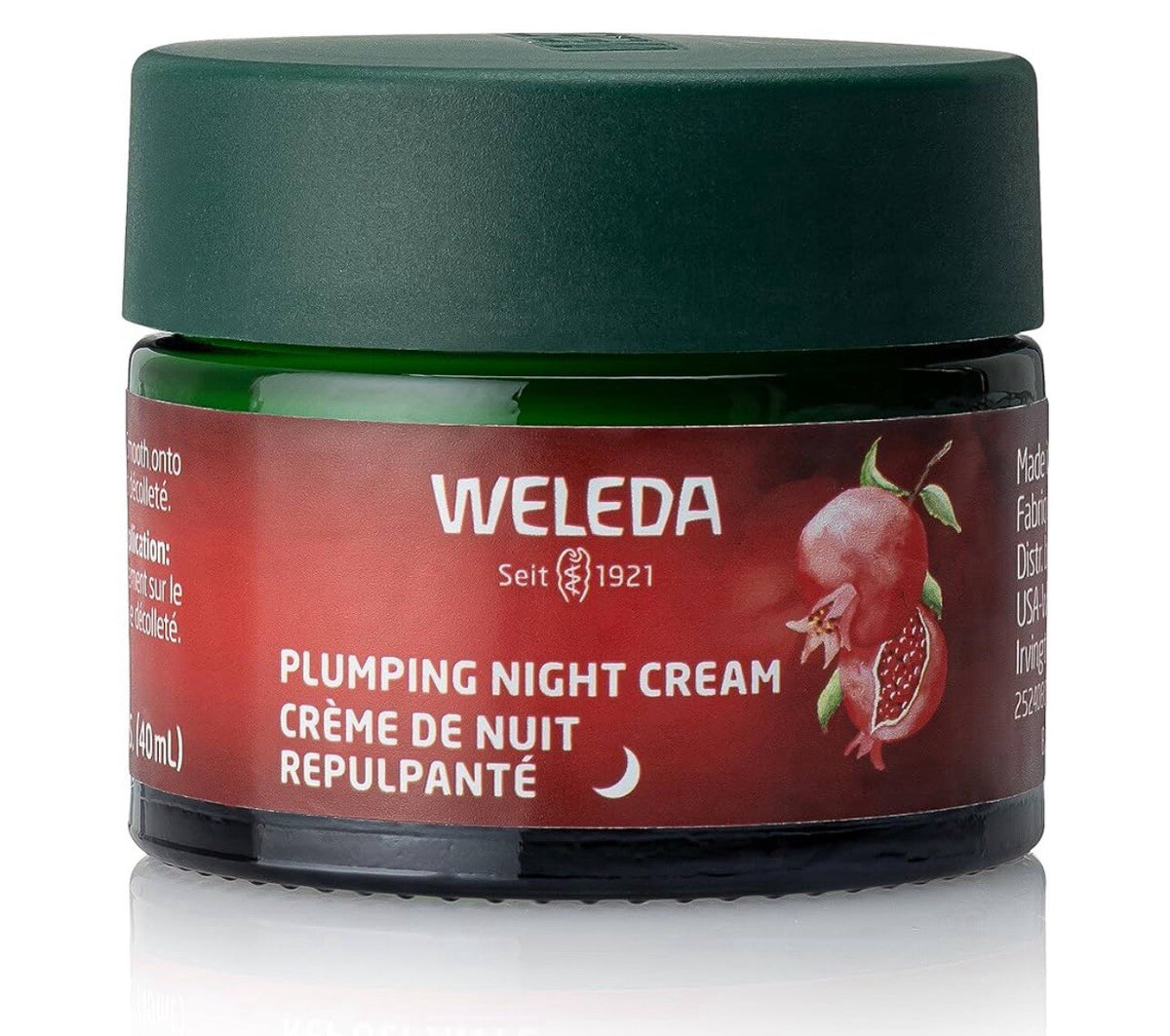 Plumping Night Face Cream with Pomegranate & Maca - Vegan Hydrating Moisturizer 1.3 oz