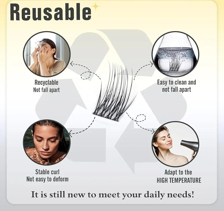 DIY Eyelash Extension Clusters - 72pcs Soft Lash Fans, 10-16mm Mix