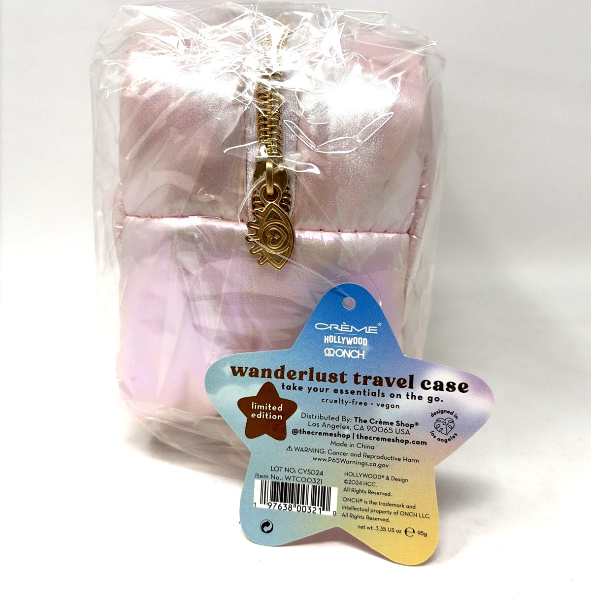 Pink Iridescent Travel Makeup Case - Iridescent Cosmetic Organizer