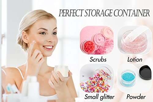 Mini 5g Sample Containers with Lids - Reusable Plastic Makeup Jars for Cosmetics