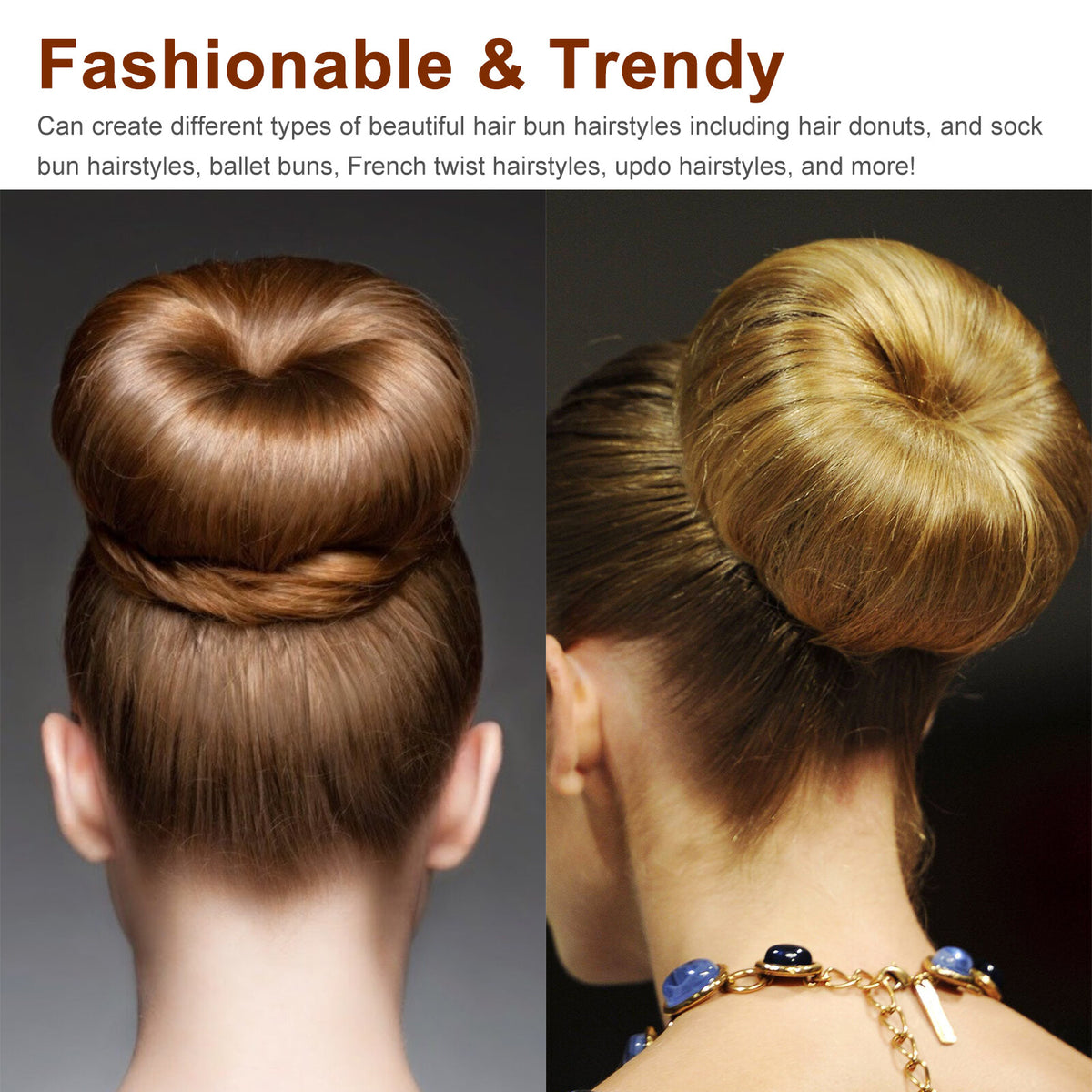 Hair Donut Bun Maker Magic Styling French Chignon Ballet Sock Updo
