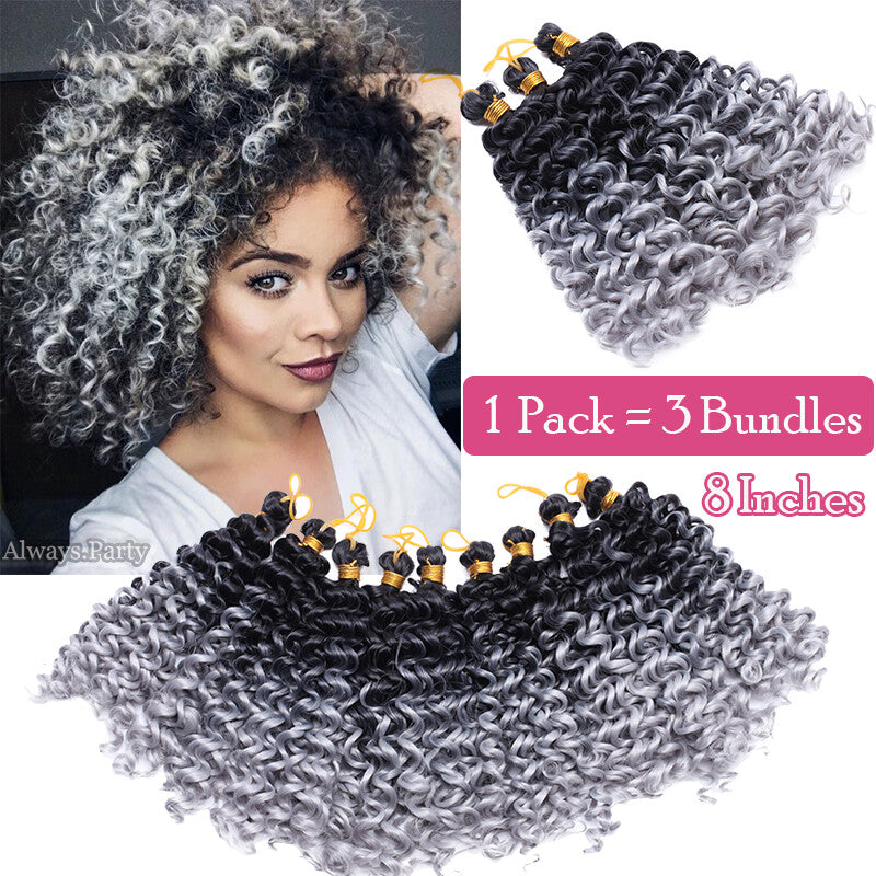 Deep Water Wave Braids Crochet Hair Extensions - Ombre & Curly Lengths