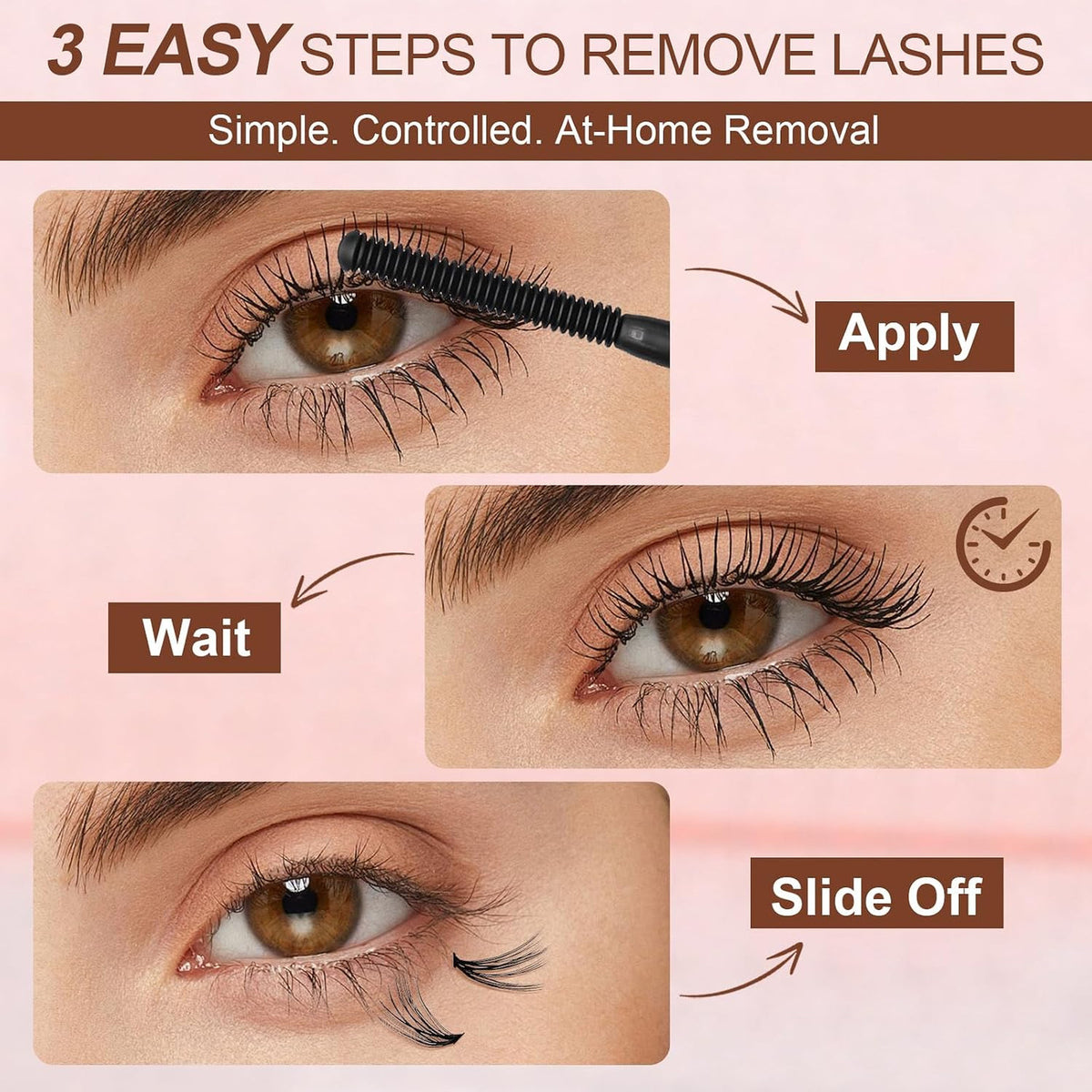 Eyelash Glue Remover for Strip and Cluster Lashes - Gentle, Easy to Use