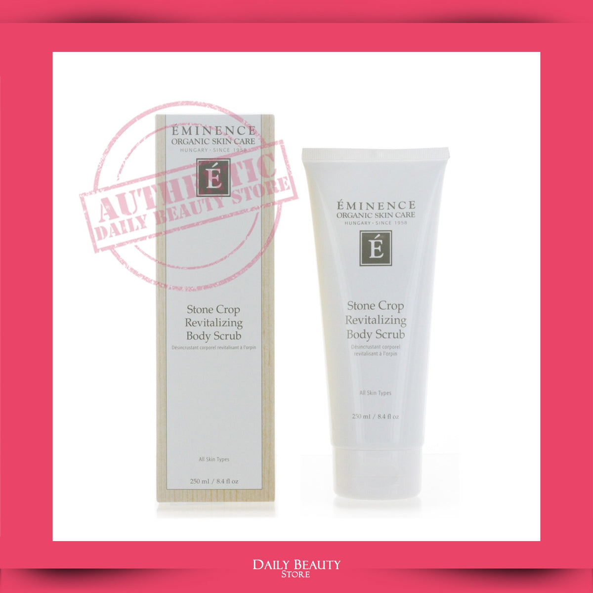 Eminence Stone Crop Revitalizing Body Scrub 250ml 8.4oz NEW FAST SHIP
