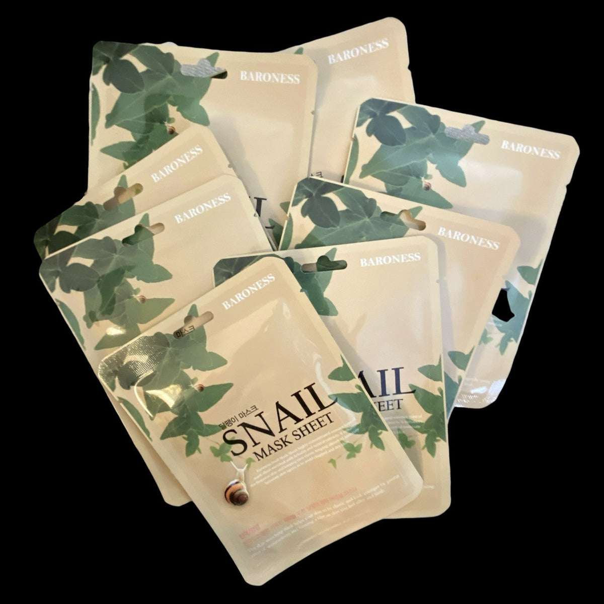 Snail Face Mask Sheets - 8 Pack Hydrating Essence