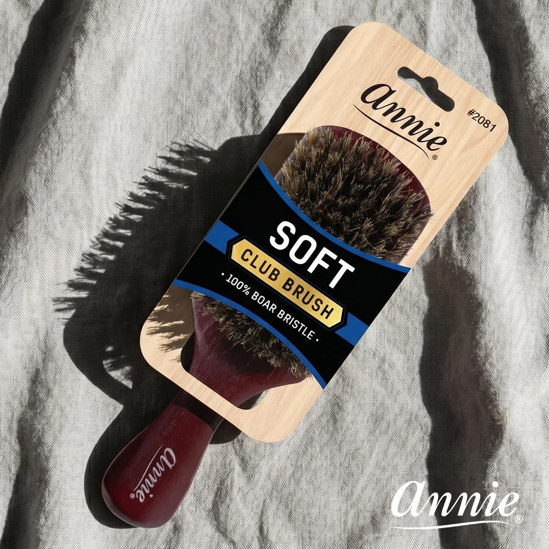 Men's Boar Bristle Wave Hair Brush for Styling & Maintenance