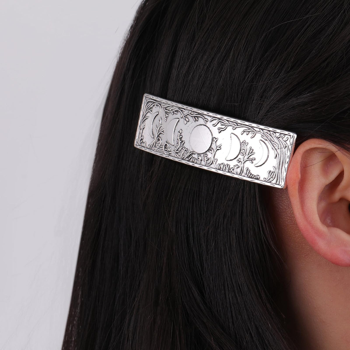 Dreamtimes Hair Clip Vintage Retro Forest Moon 1 Count (Pack of 1),