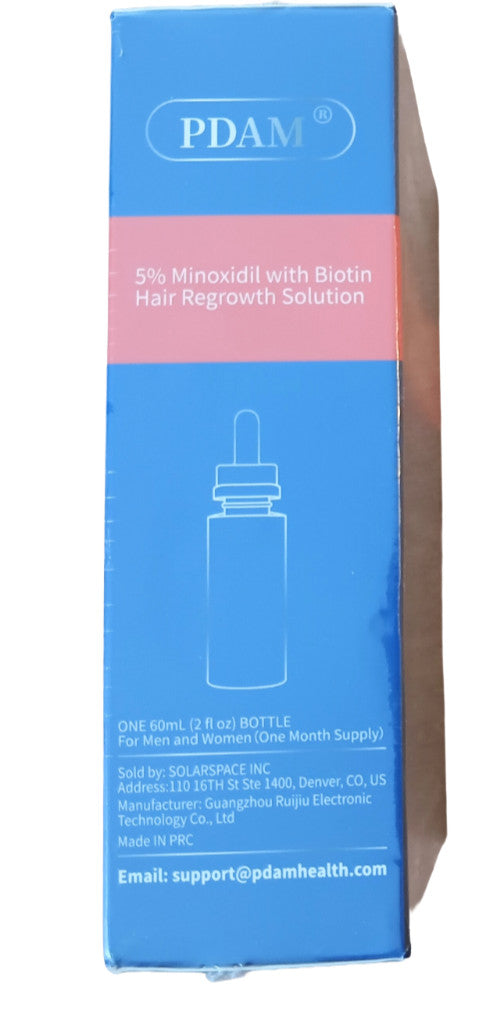 5% Minoxidil Hair Regrowth Solution with Biotin