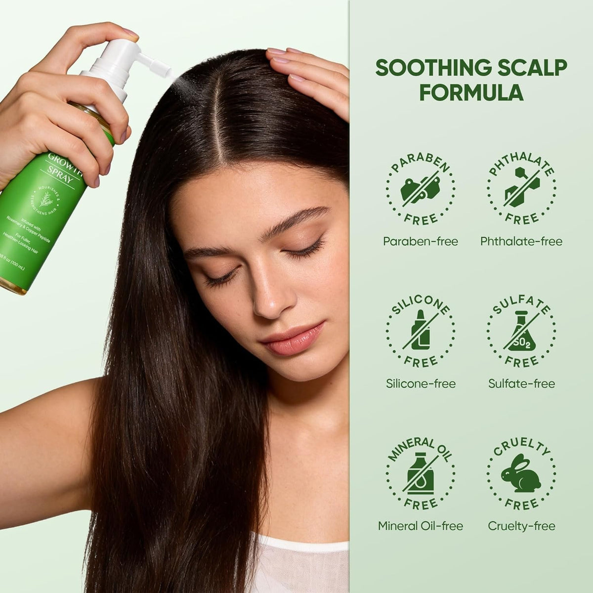 Natural Hair Growth Solution - Copper Peptide & Oils for Thicker 3.38