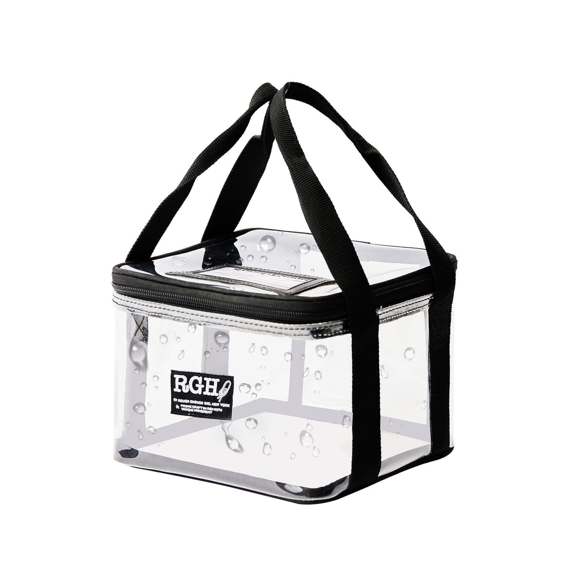 Waterproof Clear Makeup Bag for Travel & Cosmetics Organizer - Black