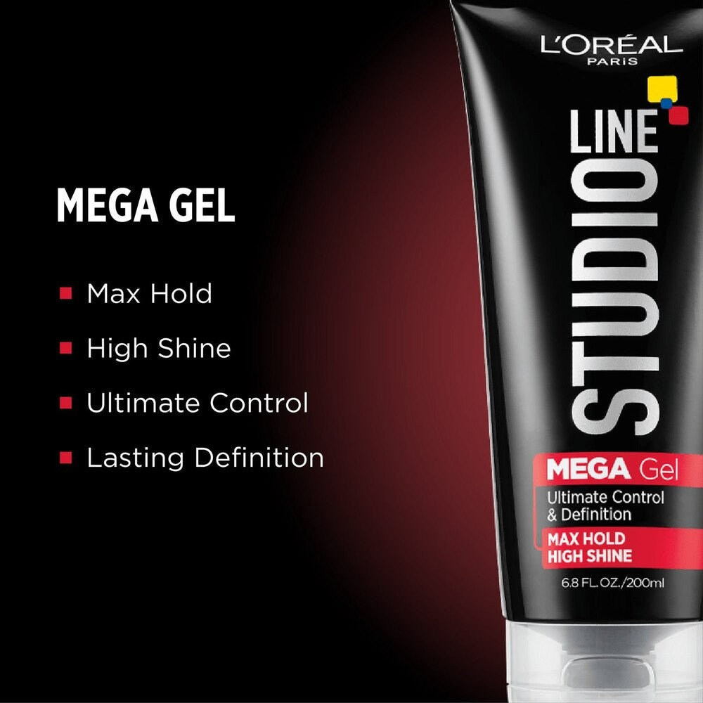 Mega Hair Gel - Maximum Hold Styling Gel for Short & Men's Hairstyles - Pack of 5