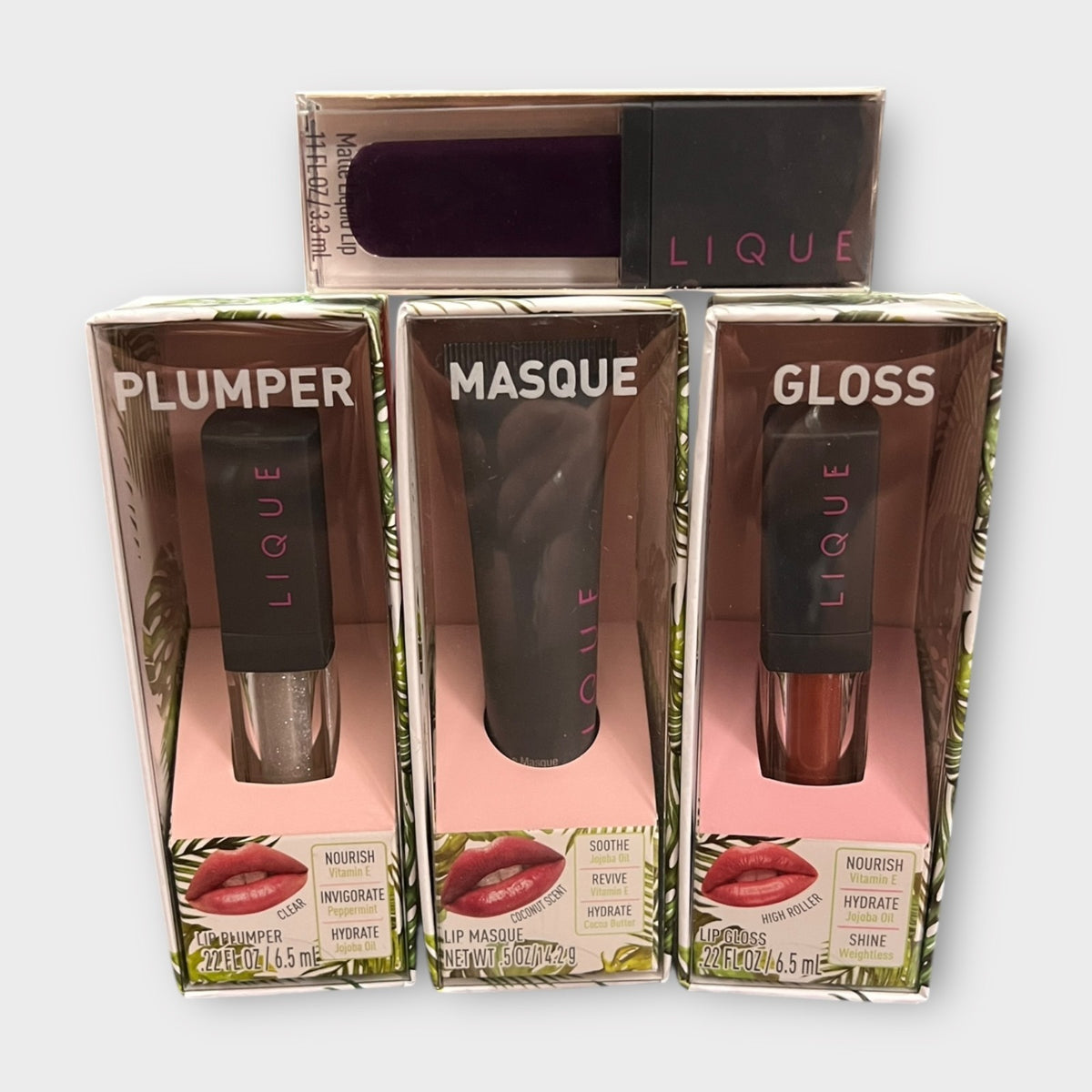 Lip Gloss Lip Plumper and Lip Mask Set - 4 Pcs