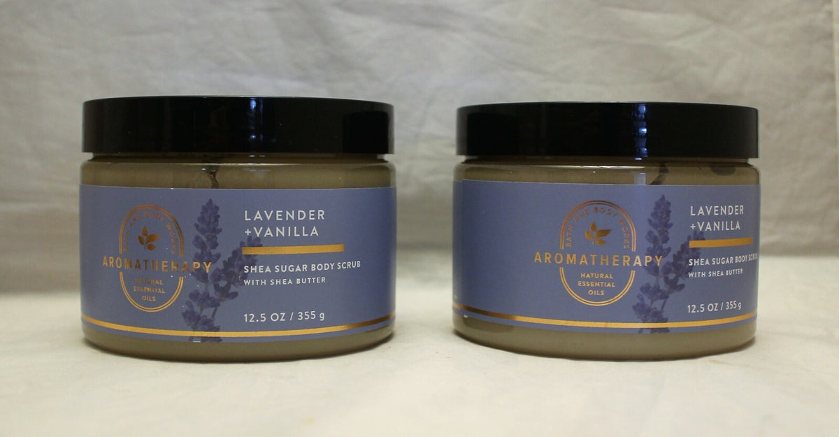 2 Bath & Body Works Aromatherapy Lavender Vanilla Shea Butter Sugar