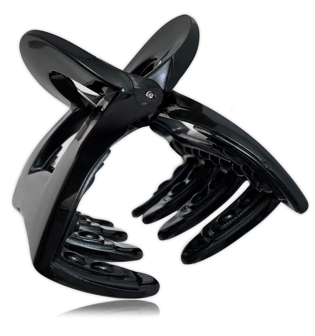 Scunci No-Slip Grip 5.5 cm Jaw Clips, women 2 Count (Pack of 1), Black