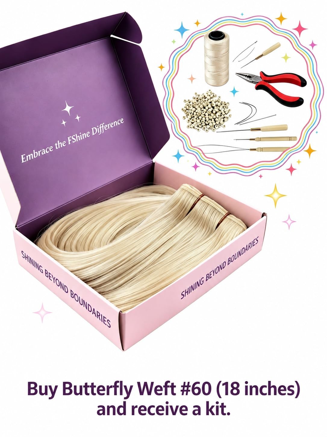Hair Extensions Tool Kit: 200 Pcs Silicone Lined Micro Links Beige