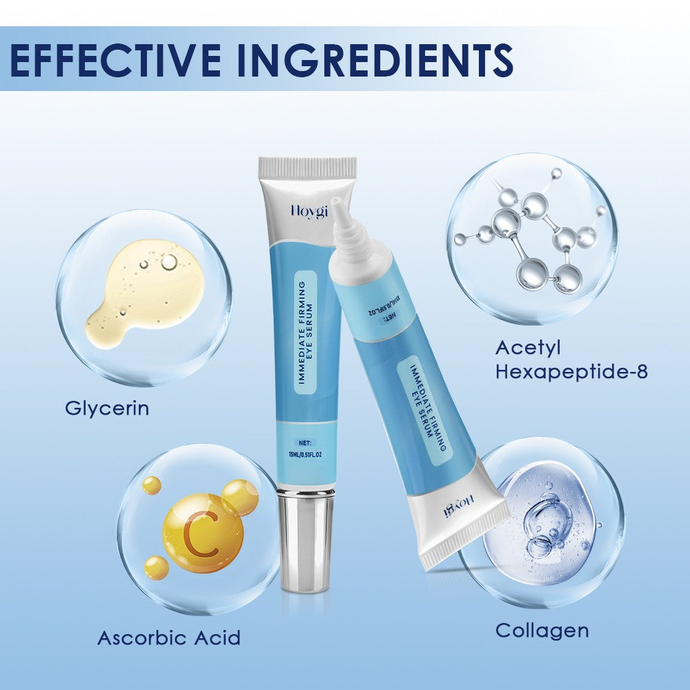 3-Pack Firming Eye Serum for Wrinkles Dark Circles Under-Eye Bags - Collagen & Peptide