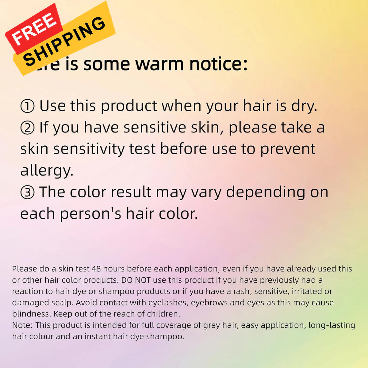 Dark Brown Hair Dye Shampoo 3 in 1 for Gray Hair – Vegan Hair Color & Conditioner
