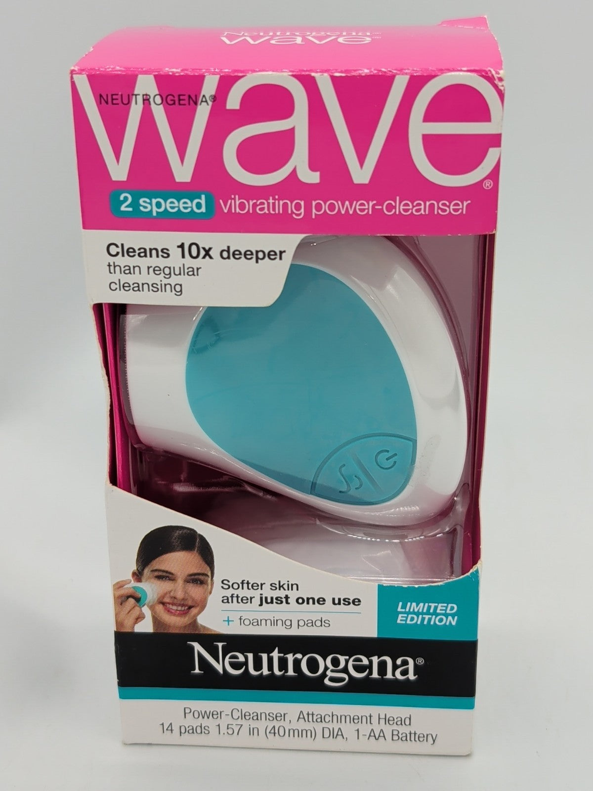 Neutrogena Vibrating Power Facial Cleanser with 14 Pads - Battery Operated