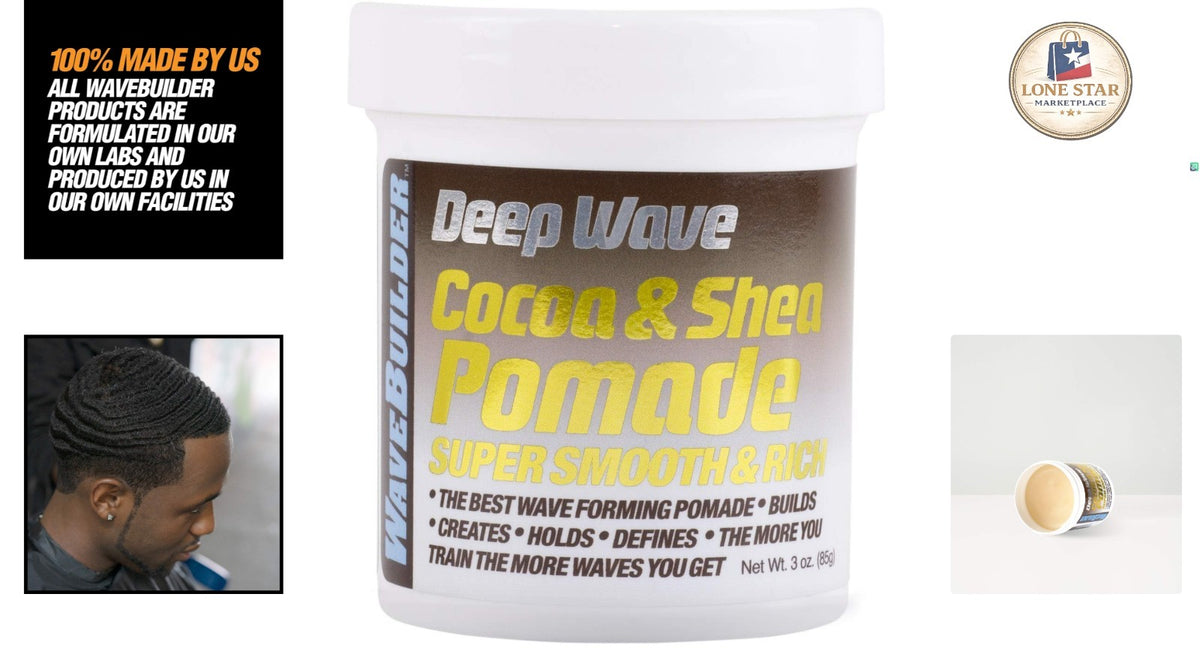 3 Oz Coconut Scent Wave Defining Hair Cream - Ultra Moisturizing for Curly & Wavy Hair