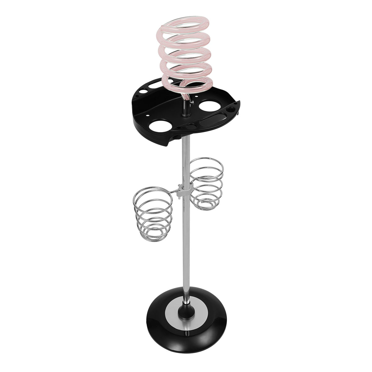 Hair Dryer Stand with Spiral Holders for Salon & Bedroom Storage
