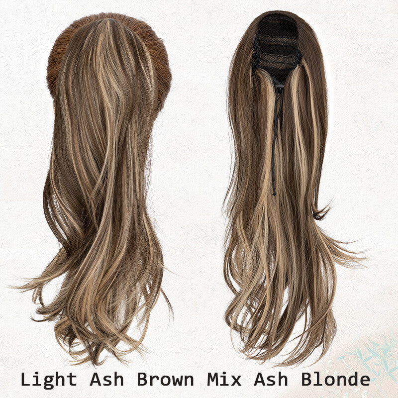 Long Wavy Clip-In Ponytail Hair Extension - Thick Natural Look