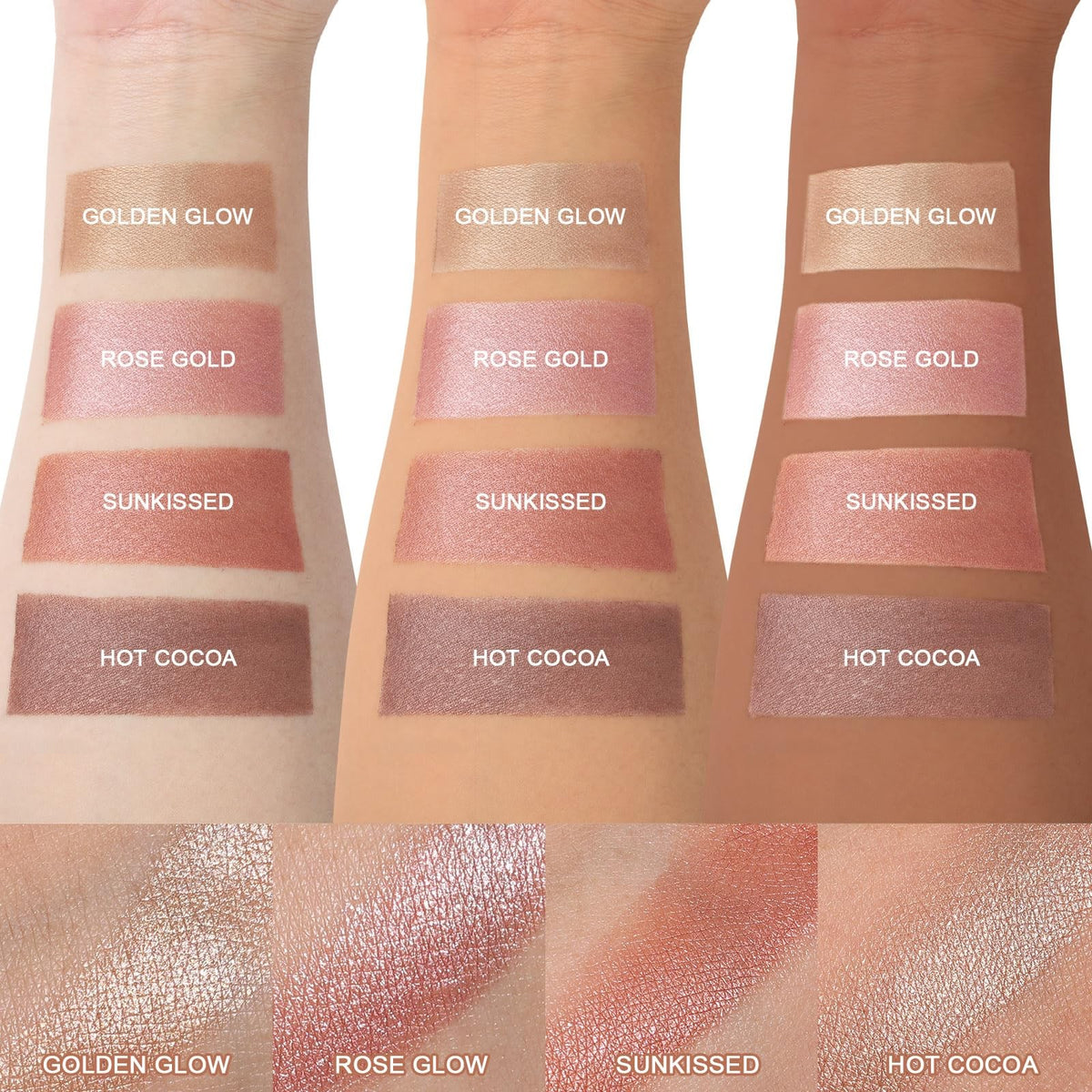 Cream Bronzer for Face & Body - Natural Sun-Kissed Glow Palette