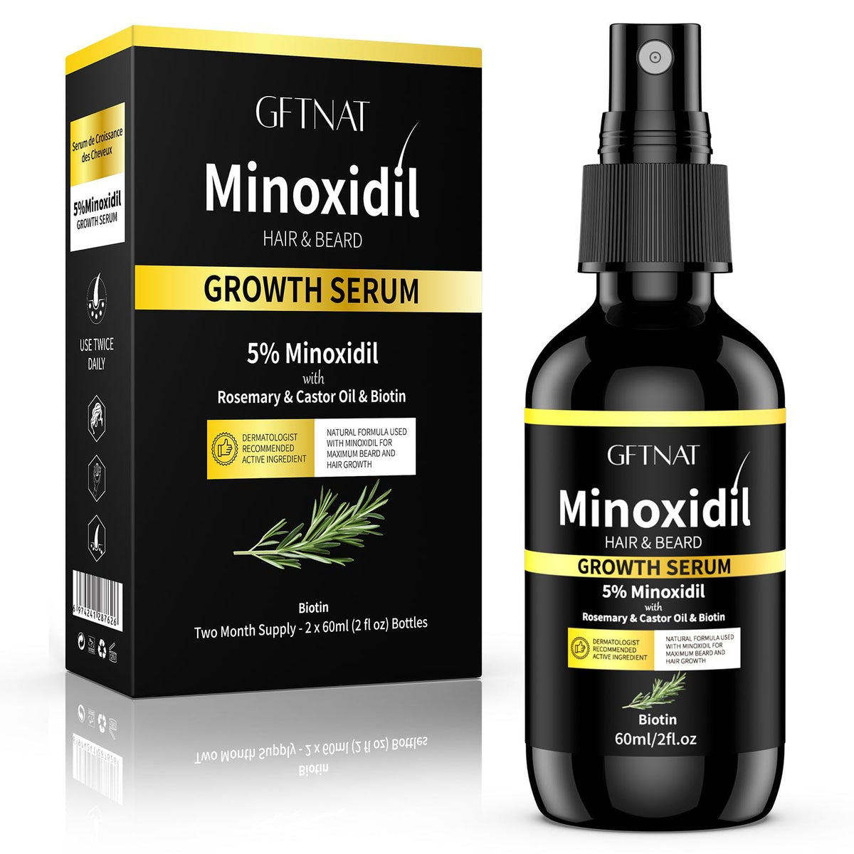 5% Minoxidil Spray for Hair Loss - Men & Women