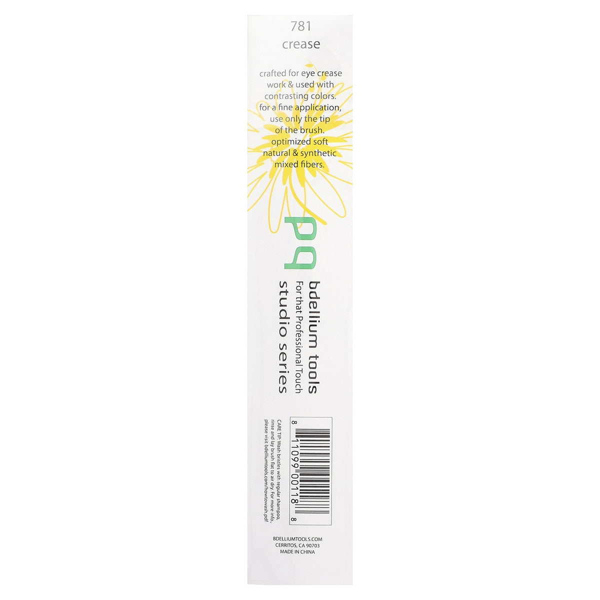 Crease Eyeshadow Brush for Professional Eye Makeup - Natural & Synthetic Fibers