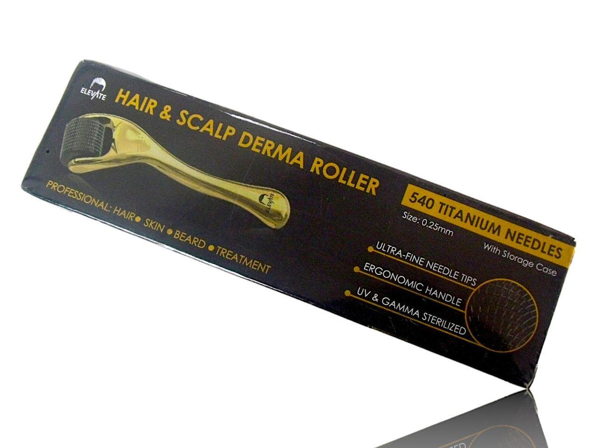 Hair Growth Oil & Derma Roller Kit - 1oz Biotin with Microneedles