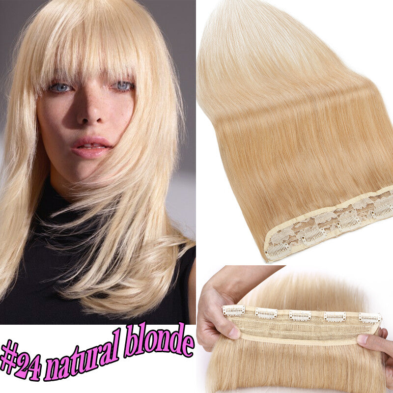 Clip-In Human Hair Extensions Thick & Full Head - Straight or Wavy